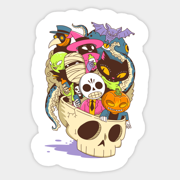 The Lil Horrors Sticker by geolaw